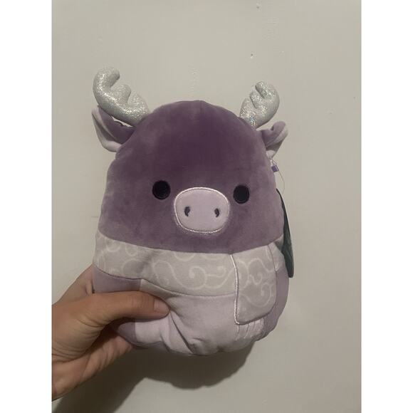 Squishmallows MARKINA the Purple Reindeer 2023 Winter Squad 8" NWT - Picture 1 of 3
